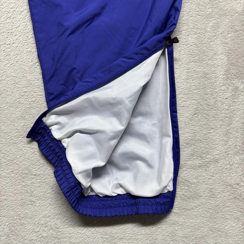 Vintage Adidas‎ 90's Y2K Windbreaker Pants Purple Men's L Mesh Lined Ankle Zip